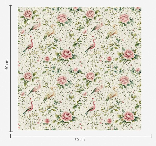 Tapety Pastelově růžové růže a ptáci v ošuntělém elegantním stylu, Tapety angličtina, a00201 : uwalls.cz