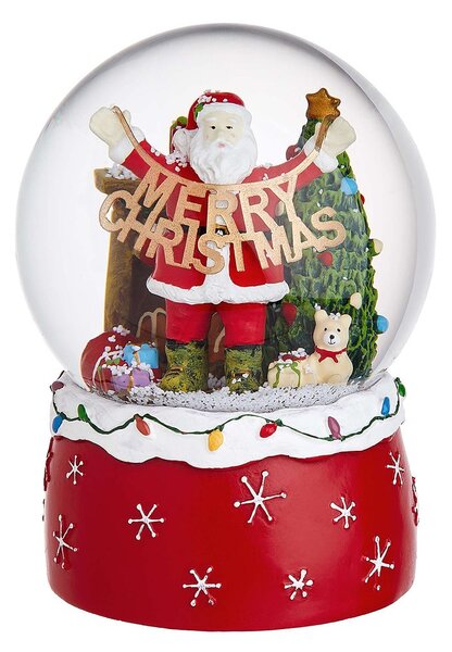 X-MAS Hudební skříňka Santa s girlandou