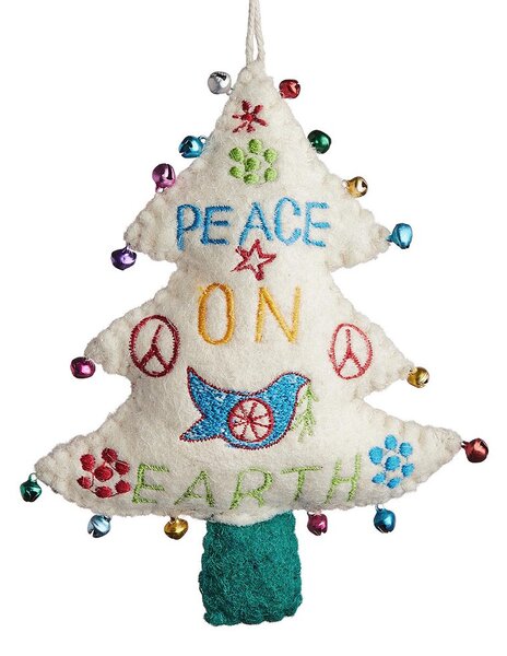 PEACE ON EARTH Ozdoba filcová