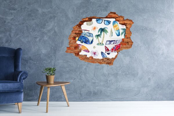 Fototapeta díra na zeď 3D Symboly surfingu nd-c-117354986