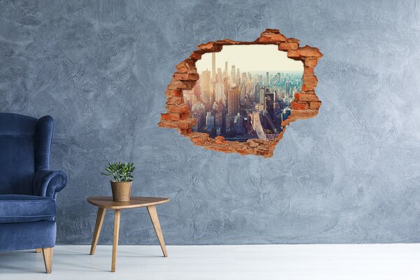 Fototapeta díra na zeď New York z ptačího pohledu nd-c-117684952