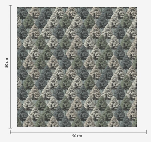 Tapety Geometrický lesní vzor se stromy v zelených barvách, Tapety příroda, a00209 : uwalls.cz