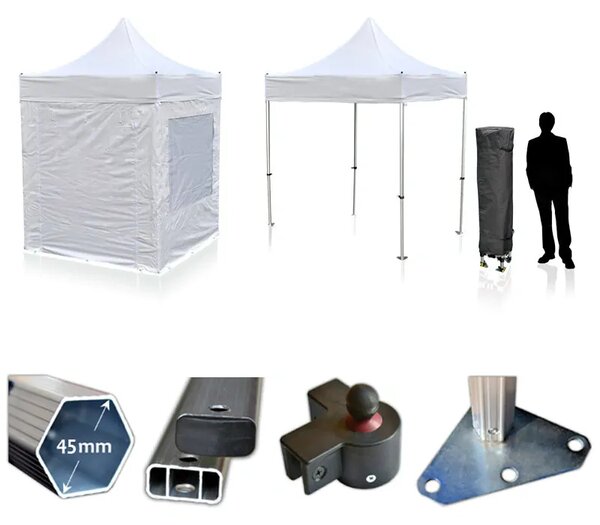 Nůžkový párty stan RedX® PROFI 2x2 m (Kvalitní profesionální párty stan 2x2 m - dostupný v 4 barvách a možností vlastního potisku)