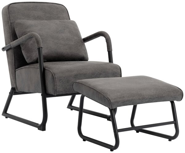 RELAXAČNÍ KŘESLO S TABURETEM, textil, šedá Livetastic - Online Only křesla & taburety, Online Only
