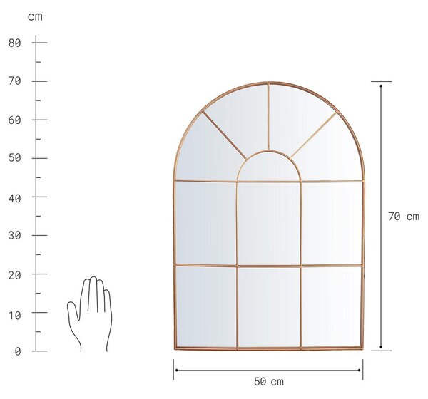 FINESTRA Zrcadlové okno 50 cm