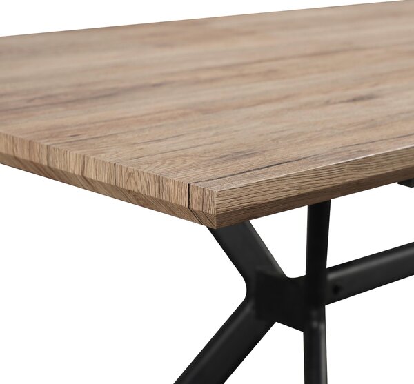 JÍDELNÍ STŮL, přírodní barvy, černá, 140/90/76 cm MID.YOU - Jídelní stoly, Online Only