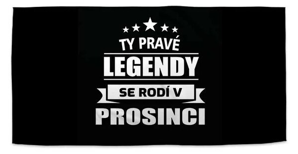 Sablio Ručník Ty pravé legendy se rodí v prosinci - 30x50 cm