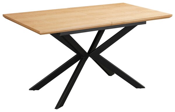 JÍDELNÍ STŮL, přírodní barvy, černá, 140/80/76 cm MID.YOU - Jídelní stoly, Online Only