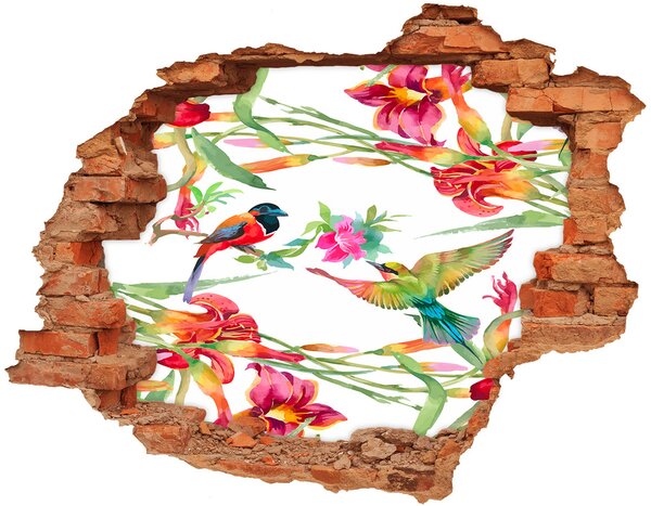 Díra 3D fototapeta nálepka Egzotičtí ptáci nd-c-119482221