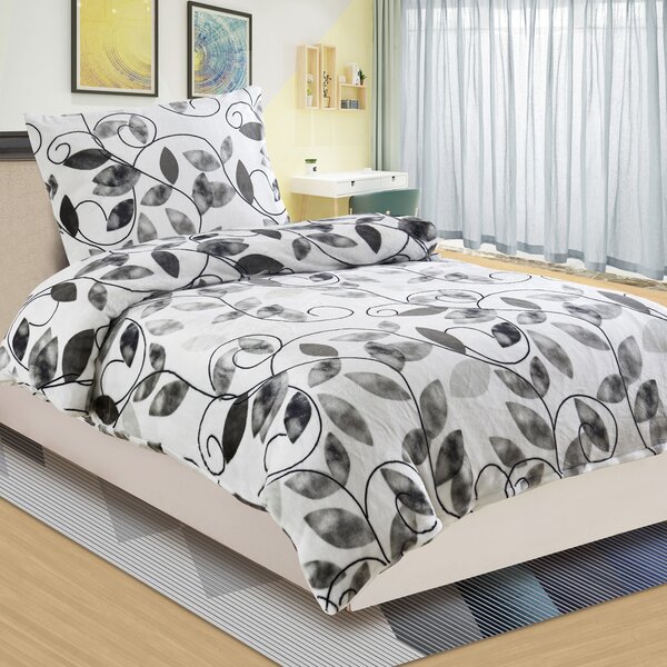 Jahu MyHouse Edera grey mikroplyšové povlečení Rozměr: 1x 70 x 90 a 1x 140 x 200 cm