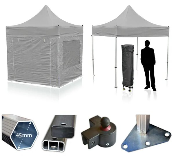 Nůžkový párty stan RedX® PROFI 3x3 m (Kvalitní profesionální párty stan 3x3 m - dostupný v 16 barvách a možností vlastního potisku)