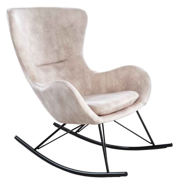 Designové houpací křeslo Sweden šampaňský samet
