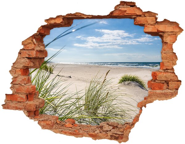 Díra 3D ve zdi nálepka Mřežino pláž nd-c-120152724