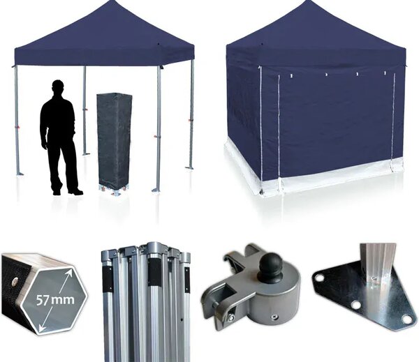 Nůžkový párty stan RedX® PROFI EXTREME 3x3 m (Nejbytelnější nůžkový párty stan 3x3 m na trhu - dostupný v 9 barvách a možností vlastního potisku)