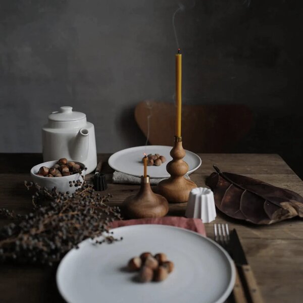 OVO Things Porcelánový svícen Canele Glossy - Large OVO103