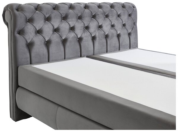 POSTEL BOXSPRING, 160/200 cm, tmavě šedá MID.YOU - Manželské postele, Online Only