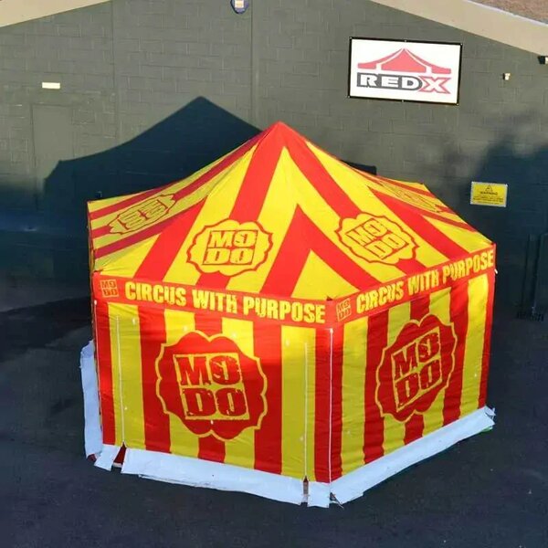 Nůžkový párty stan RedX® PROFI EXTREME 6x6 m HEXAGON (Nejbytelnější nůžkový párty stan 6x6 m HEXAGON na trhu - dostupný v 7 barvách a možností)