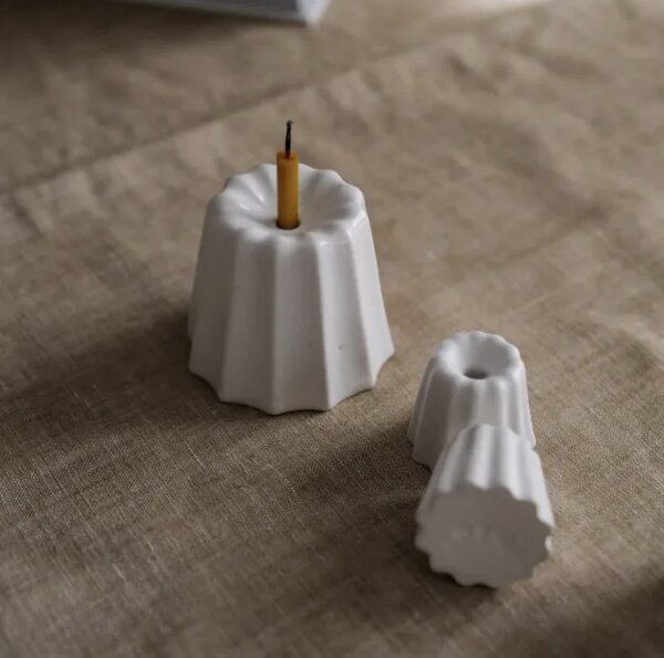 OVO Things Porcelánový svícen Canele Glossy - Large OVO103