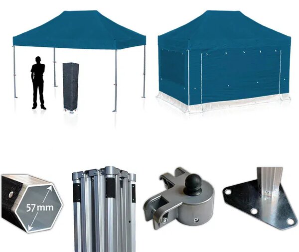 Nůžkový párty stan RedX® PROFI EXTREME 3x4,5 m (Nejbytelnější nůžkový párty stan 3x4,5 m na trhu - dostupný v 8 barvách a možností vlastního potisku)