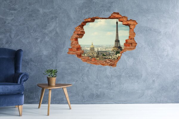 Fototapeta díra na zeď 3D Eiffelova věž Paříž nd-c-120415657