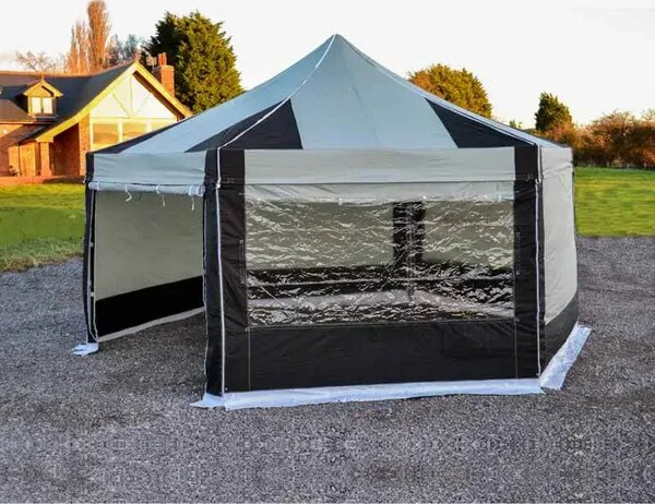 Nůžkový párty stan RedX® PROFI EXTREME 6x6 m HEXAGON (Nejbytelnější nůžkový párty stan 6x6 m HEXAGON na trhu - dostupný v 7 barvách a možností)