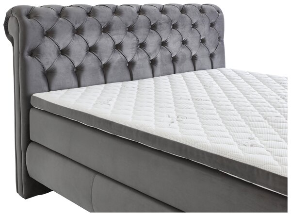 POSTEL BOXSPRING, 160/200 cm, tmavě šedá MID.YOU - Manželské postele, Online Only