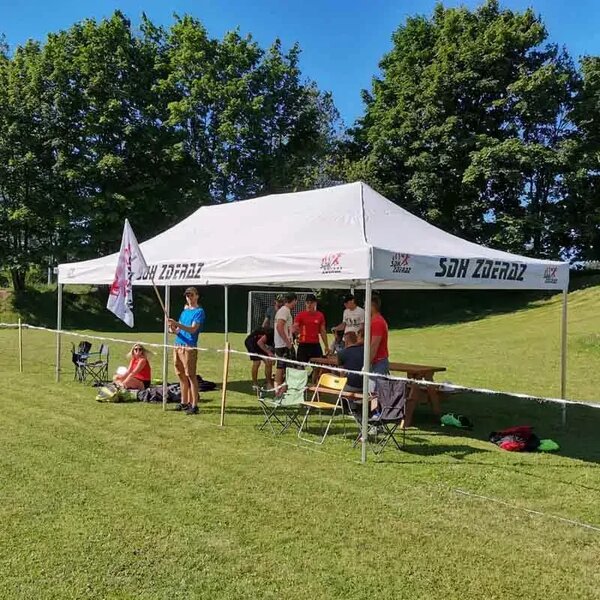 Nůžkový párty stan RedX® PROFI EXTREME 4x8 m (Nejbytelnější nůžkový párty stan 4x8 m na trhu - dostupný v 8 barvách a možností vlastního potisku)