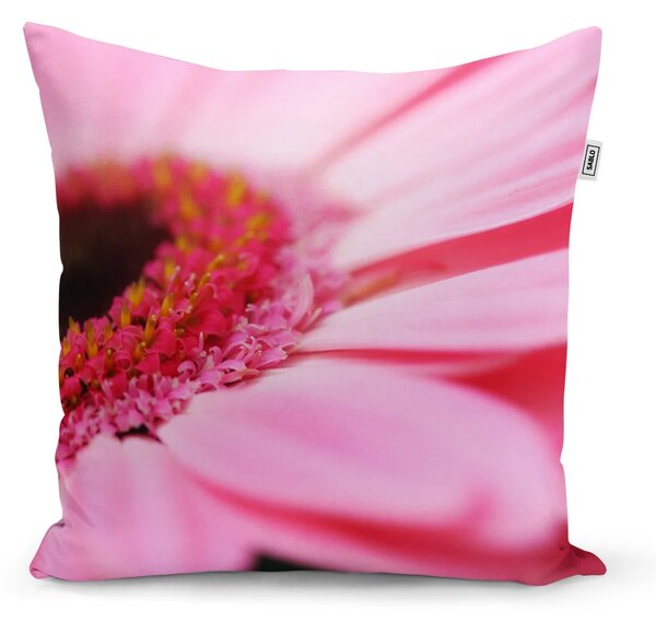 Sablio Polštář Růžová gerbera - 40x40 cm