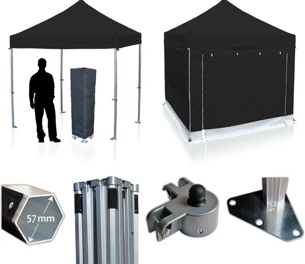 Nůžkový párty stan RedX® PROFI EXTREME 2,5x2,5 m (Nejbytelnější nůžkový párty stan 2,5x2,5 m na trhu - dostupný ve 2 barvách a možností vlastního)