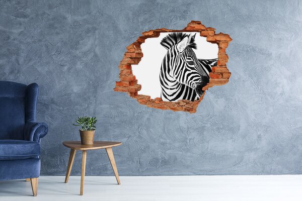 Díra 3D fototapeta nálepka Zebra na sněhu nd-c-121577688