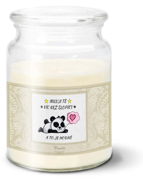 Sablio Svíčka Miluji tě víc než šlofíky - 500 g