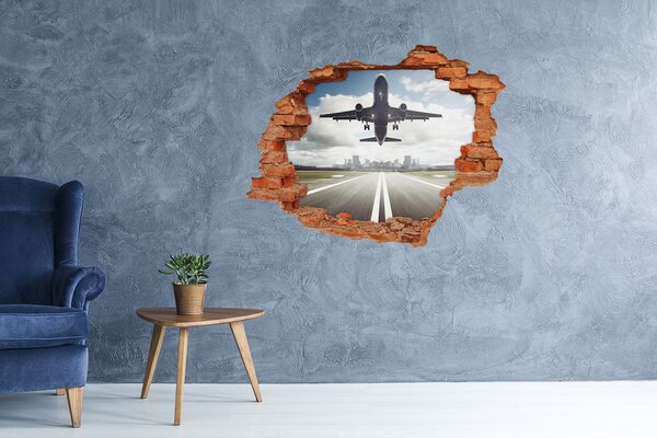 Foto fotografie díra na zeď Startující letadlo nd-c-121520777