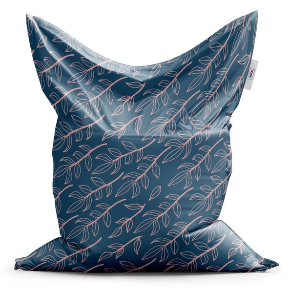 Sablio Sedací vak Classic Růžové malované lístky - 150x100 cm