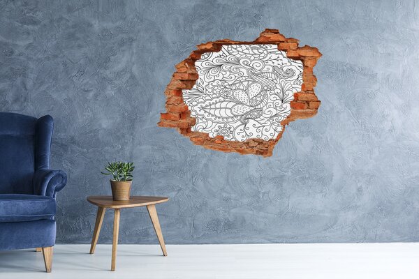 Nálepka 3D díra na zeď Ornamenty nd-c-122077054