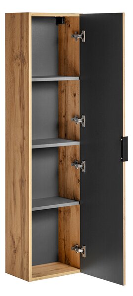 Comad Koupelnová sestava Casad Magic s deskou, umyvadly, skříňkami a LED zrcadlem 140 cm dub wotan