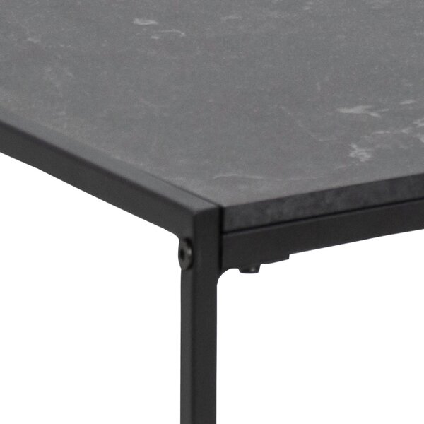 KONFERENČNÍ STOLEK, černá, kov, kompozitní dřevo, 80/80/48 cm Hom`in - Konferenční stolky