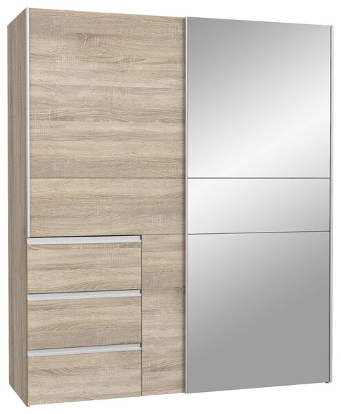 SKŘÍŇ S POSUVNÝMI DVEŘMI, Sonoma dub, 170/200/61 cm Carryhome - Šatní skříně
