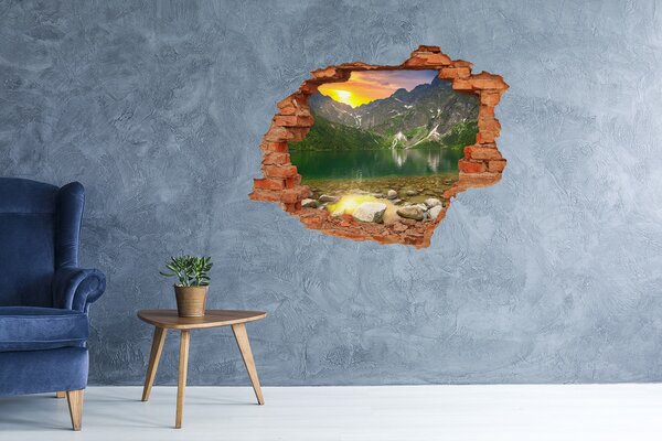 Díra 3D ve zdi nálepka Morské oko Tatry nd-c-123444571