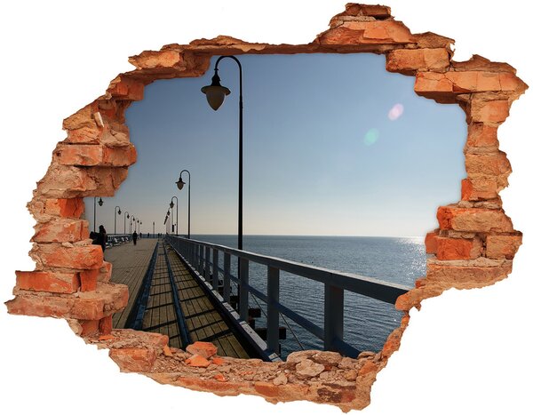 Díra 3D ve zdi nálepka Molo w Gdyni nd-c-122983405