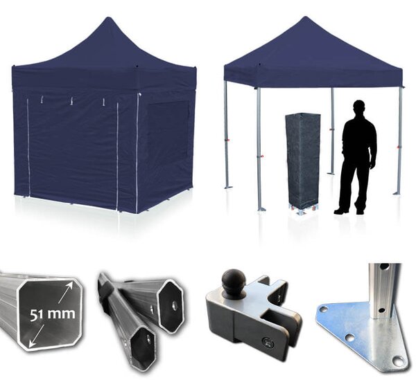 Nůžkový párty stan RedX® PROFI PLUS 3x3 m (Celohliníkový profesionální nůžkový párty stan 3x3 m v odlehčené verzi - dostupný v 16 barvách a možností)
