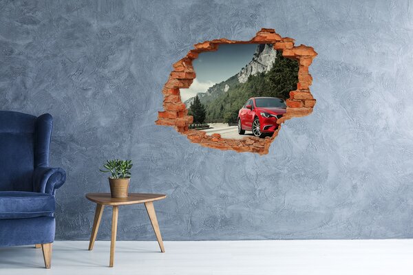 Foto fotografie díra na zeď Auto v horách nd-c-123522493