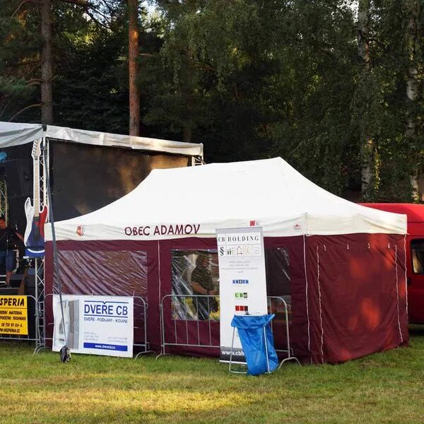 Nůžkový párty stan RedX® PROFI PLUS 3x6 m (Celohliníkový profesionální nůžkový párty stan 3x6 m v odlehčené verzi - dostupný v 14 barvách a možností)