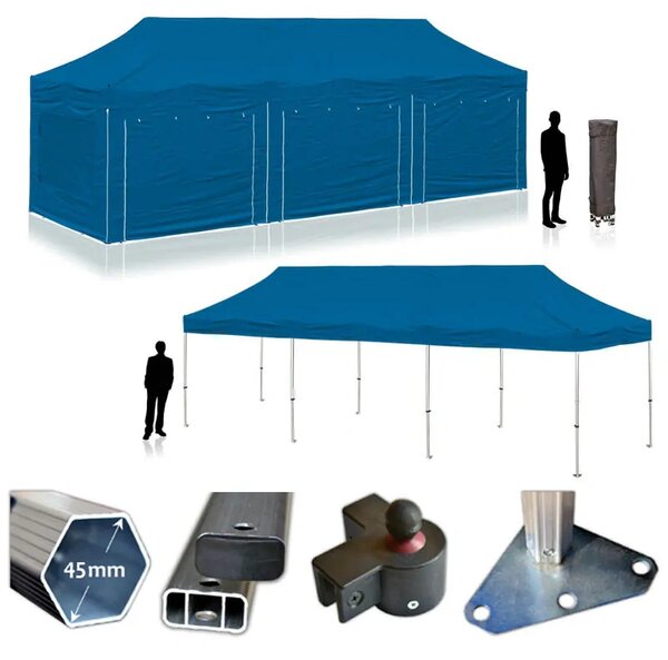 Nůžkový párty stan RedX® PROFI 3x9 m (Kvalitní profesionální párty stan 3x9 m - dostupný ve 4 barvách a možností vlastního potisku)