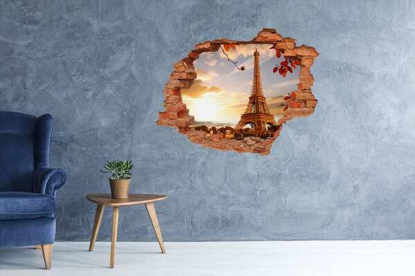 Fototapeta díra na zeď 3D Eiffelova věž Paříž nd-c-126000678
