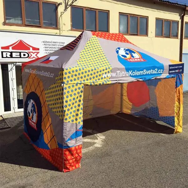 Nůžkový párty stan RedX® PROFI PLUS 3x4,5 m (Celohliníkový profesionální nůžkový párty stan 3x4,5 m v odlehčené verzi - dostupný v 13 barvách a)