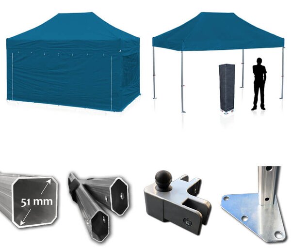 Nůžkový párty stan RedX® PROFI PLUS 3x4,5 m (Celohliníkový profesionální nůžkový párty stan 3x4,5 m v odlehčené verzi - dostupný v 13 barvách a)