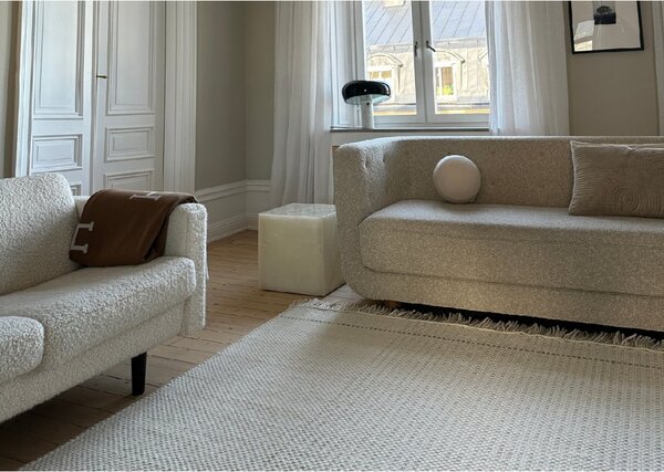 Linie Design Vlněný koberec Awakened Mind White, přírodně bílý, vlna Rozměr: 140x200 cm