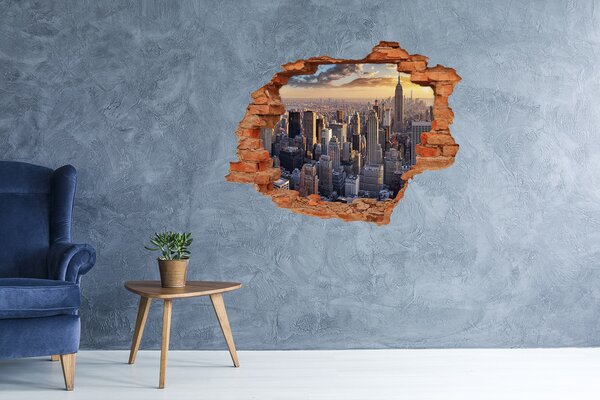 Fototapeta díra na zeď 3D New York z ptačího pohledu nd-c-126216157