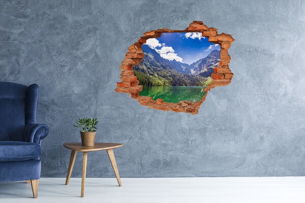 Díra 3D ve zdi nálepka Morské oko Tatry nd-c-127508078
