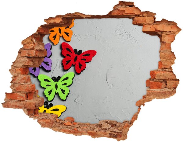 Díra 3D fototapeta nálepka Barevní motýli nd-c-128188702